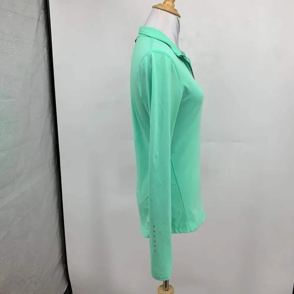 Nike Top Womens XS Extra Small Pistachio Dri Fit Element Running Half Zip *READ